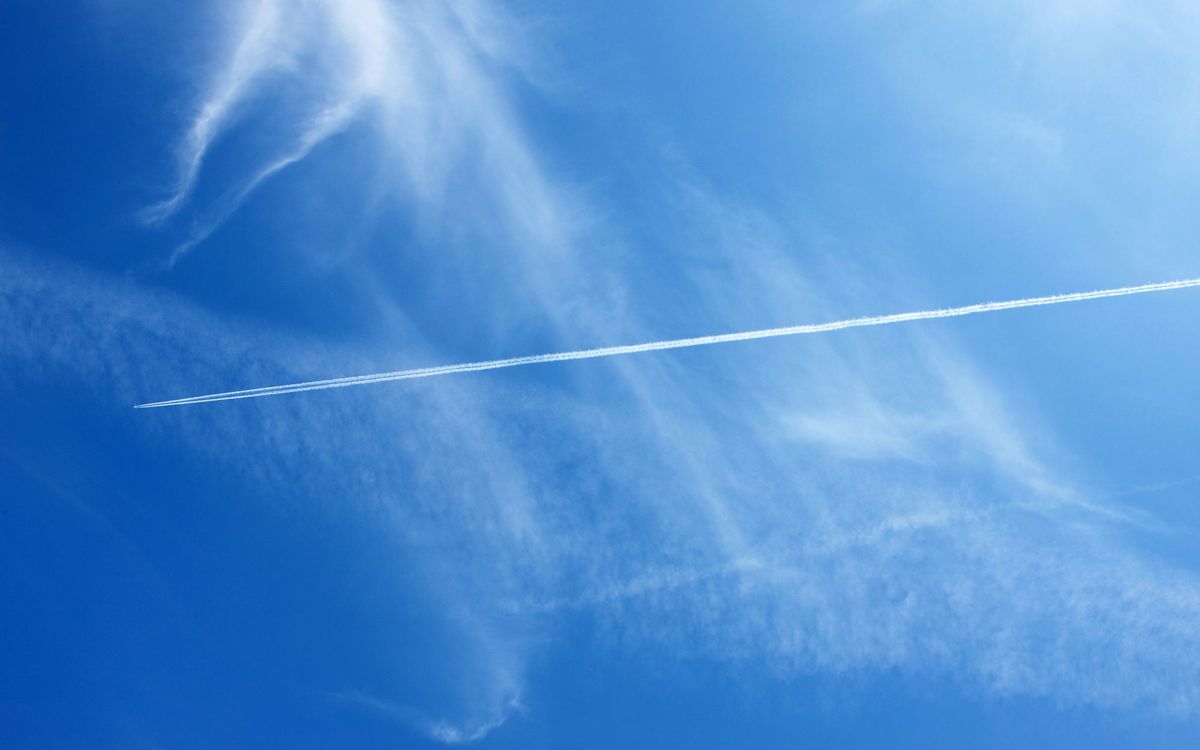 Why planes leave trails in the sky