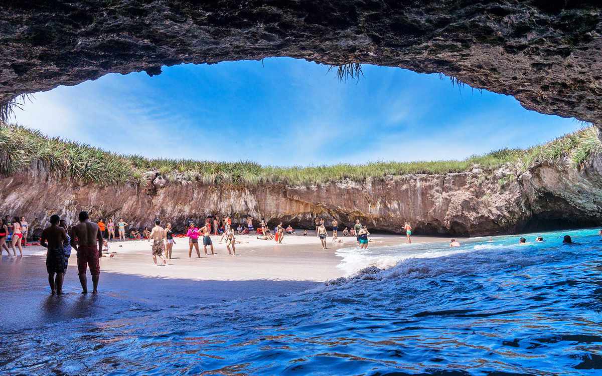 There S A Beach In Mexico Completely Hidden Inside A Cave Travel Leisure