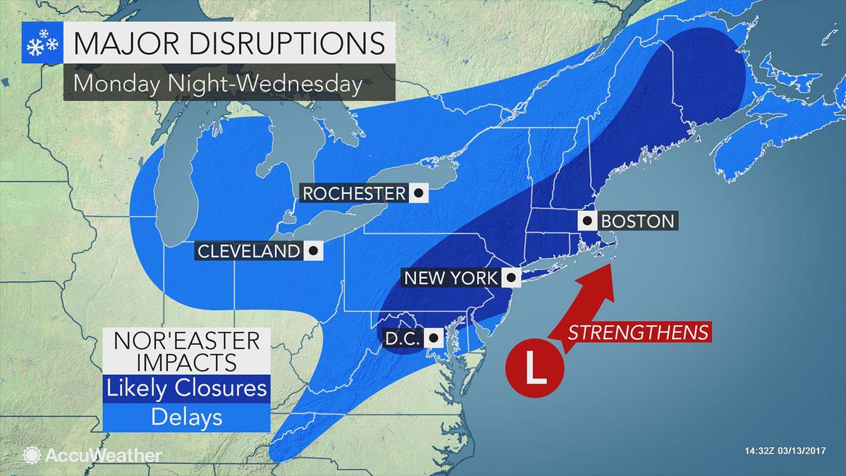 Nor'easter to shut down travel, unleash blizzard conditions in at least 7 states