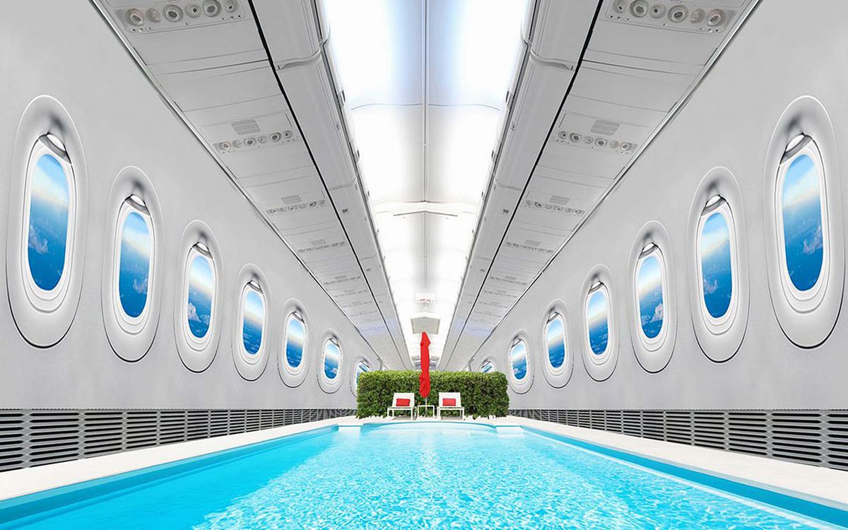Emirates pool plane
