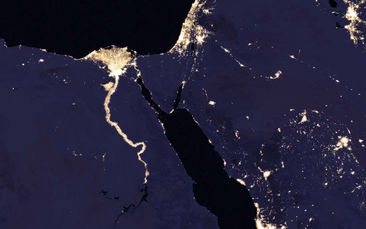 Earth at night NASA photos