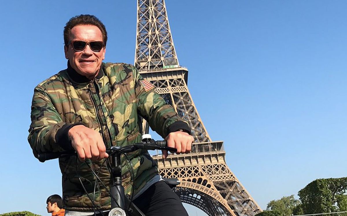 Arnold Schwarzenegger in Paris.