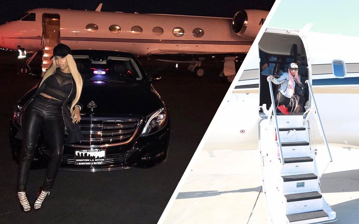 Nicki Minaj boarding her plane