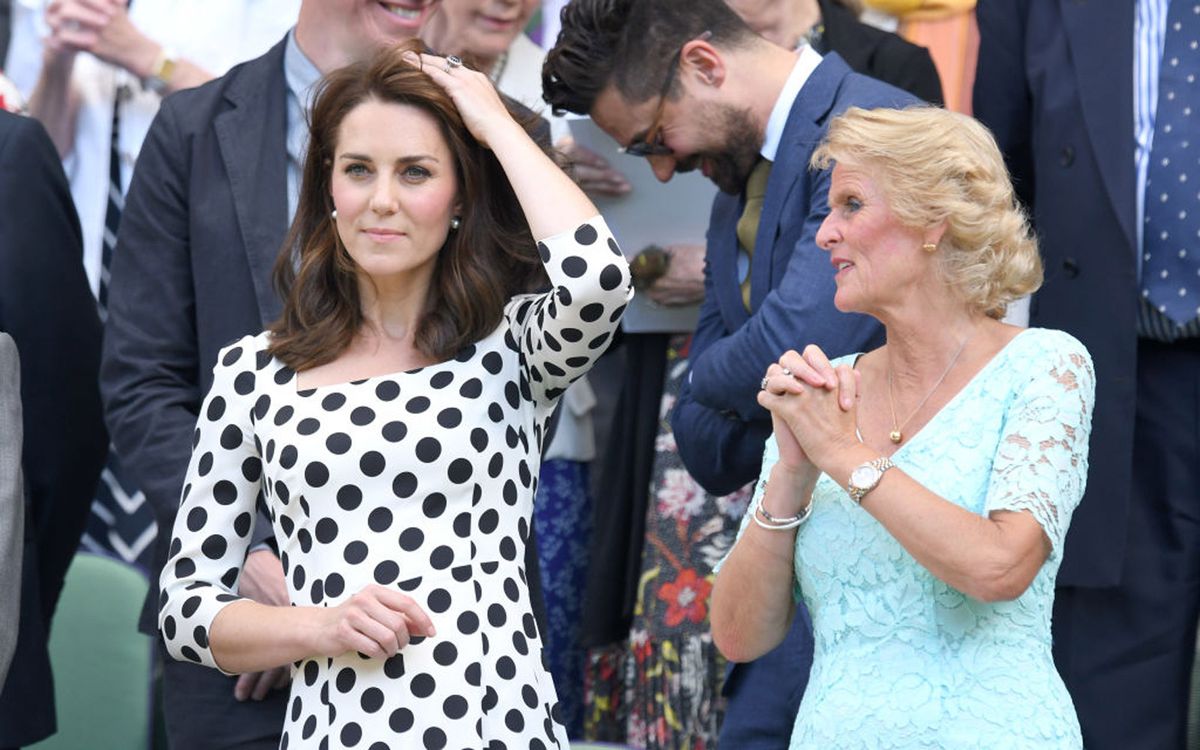 LONDON, ENGLAND - JULY 03:  Catherine, Duchess of Cambridge and Gill Brook attend day one of the Wimbledon Tennis Championships at Wimbledon on July 3, 2017 in London, United Kingdom.  (Photo by Karwai Tang/WireImage)