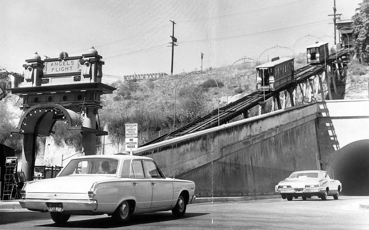 Angels Flight Funicular Railway historic archival downtown los angeles