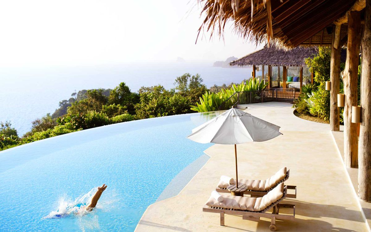 Hilltop Reserve, a three-bedroom private pool villa overlooking Phang Nga Bay at Six Senses Hideaway Yao Noi Thailand
