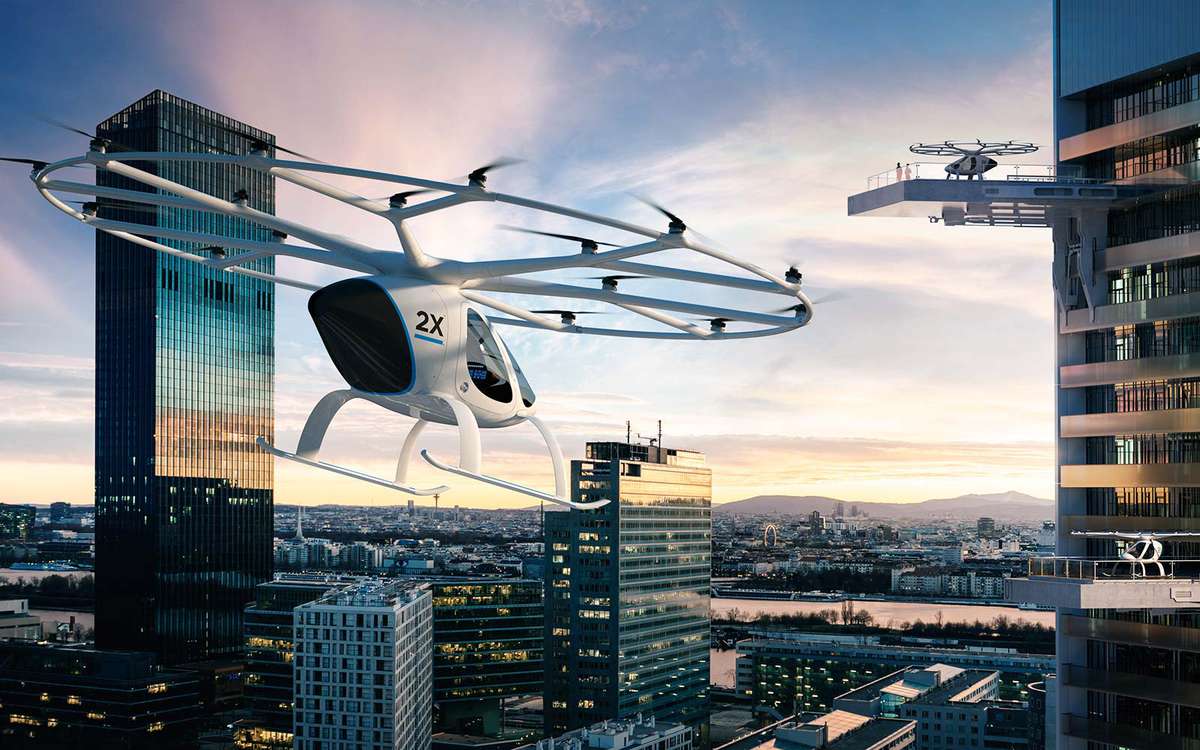 Volocopter flying taxi drone Dubai United Arab Emirates
