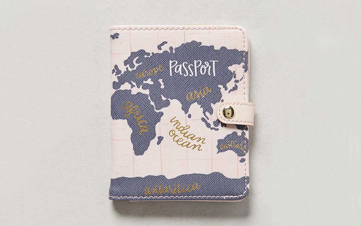 Amzbeauty Personalized Passport Holder Cute Cat Travel Passport Wallet Organizer 