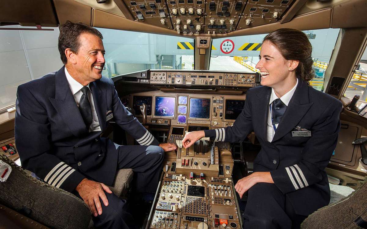 kathryn and dvaid woodruffe british airways airline pilots father daughter
