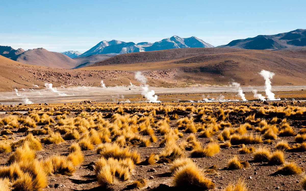 Atacama Salt Flats Desert Landscape Chile