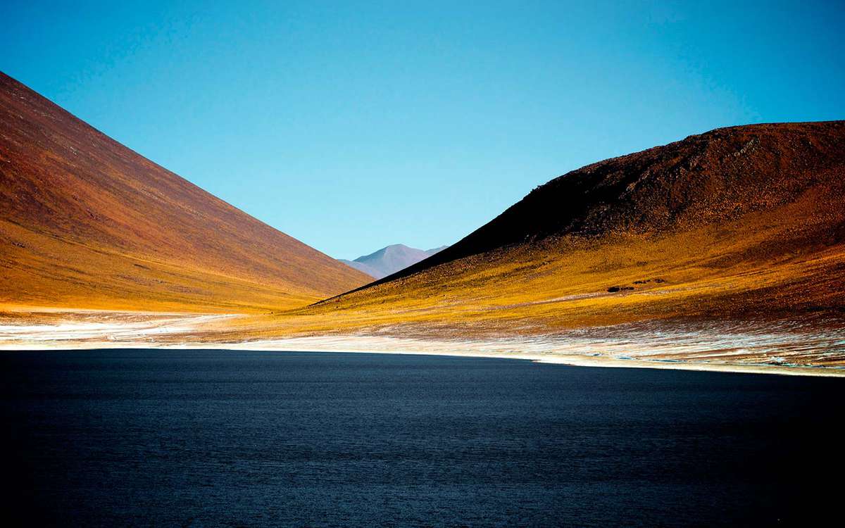 Atacama Salt Flats Desert Landscape Chile