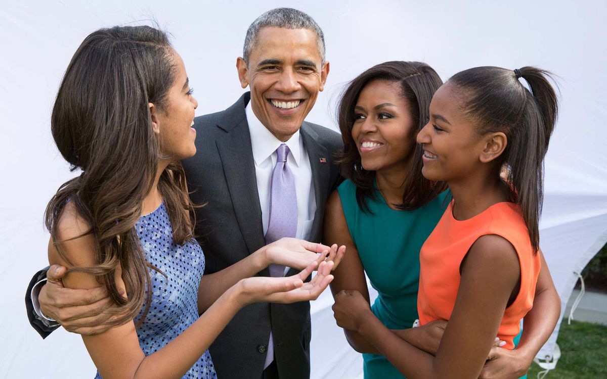 Barack and Michelle Obama Family