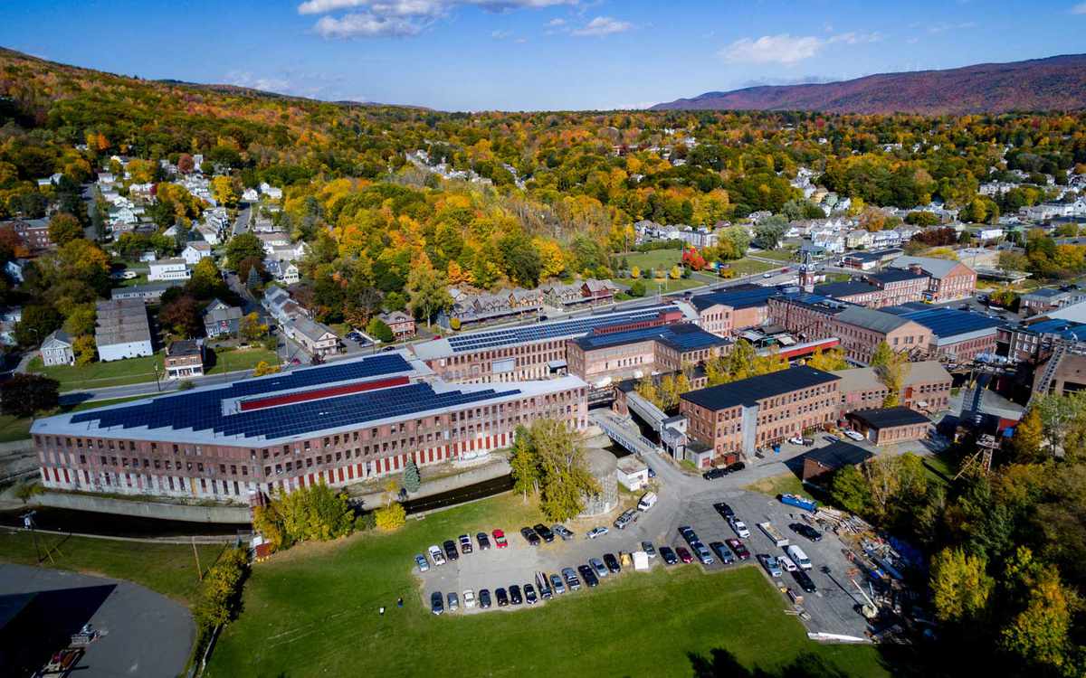 View of Building 6 at MASS MoCA, in the Berkshires area of Massachusetts