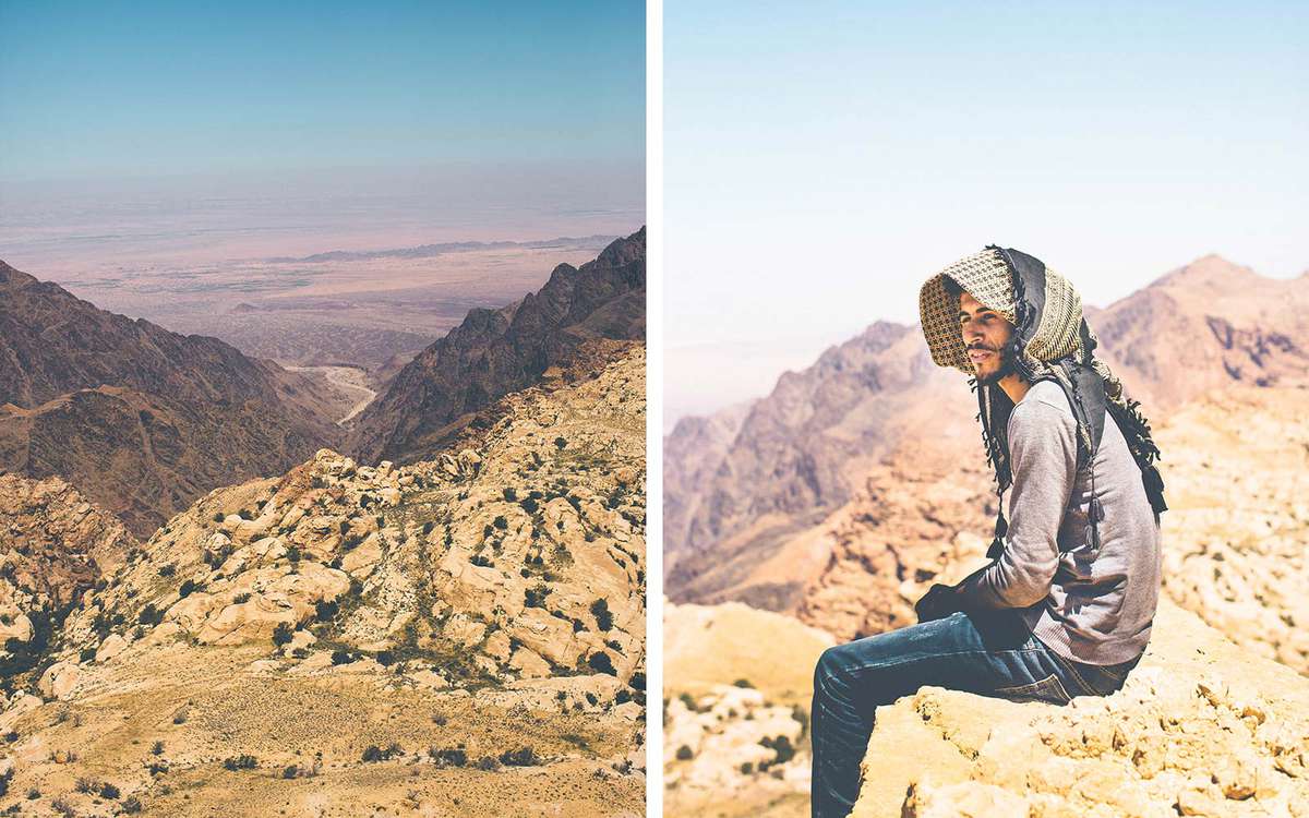 From Dana to Petra, 6 Days on The New Jordan Trail Jordanian desert local view
