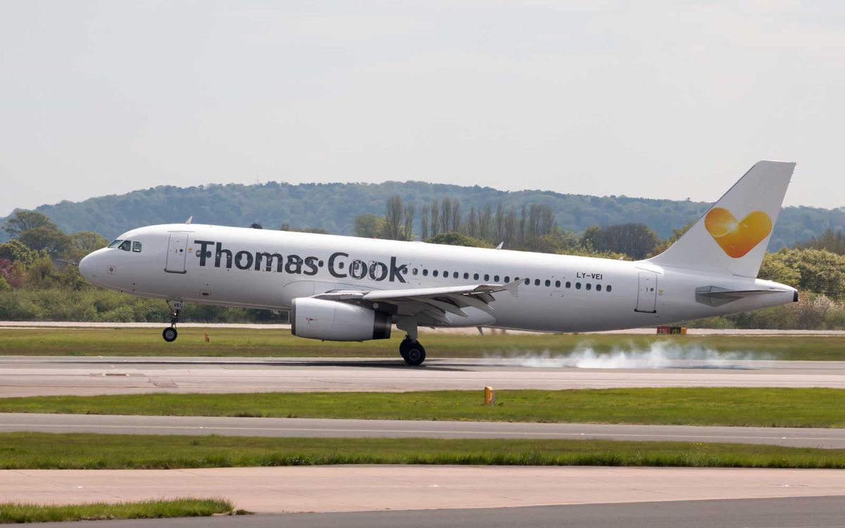 Thomas Cook Airlines plane landing