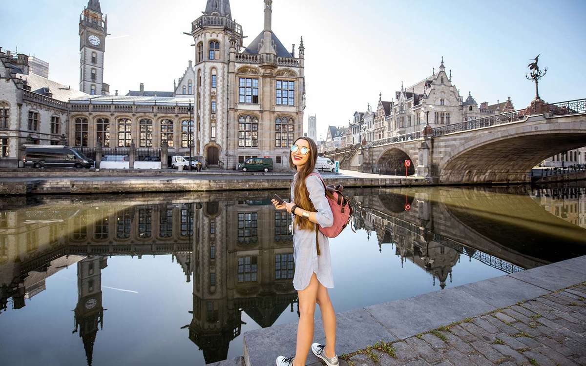 Female Abroad Travel Ghent Belgium