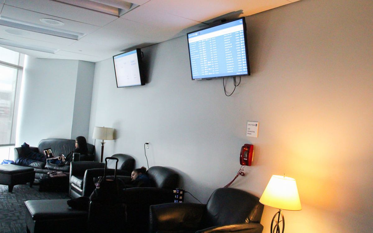 Lounge for United Airlines crew members at Denver International Airport