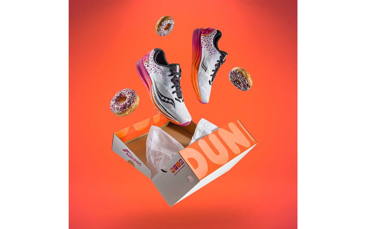 Kinvara 9 shoe, Dunkin' Donuts-themed