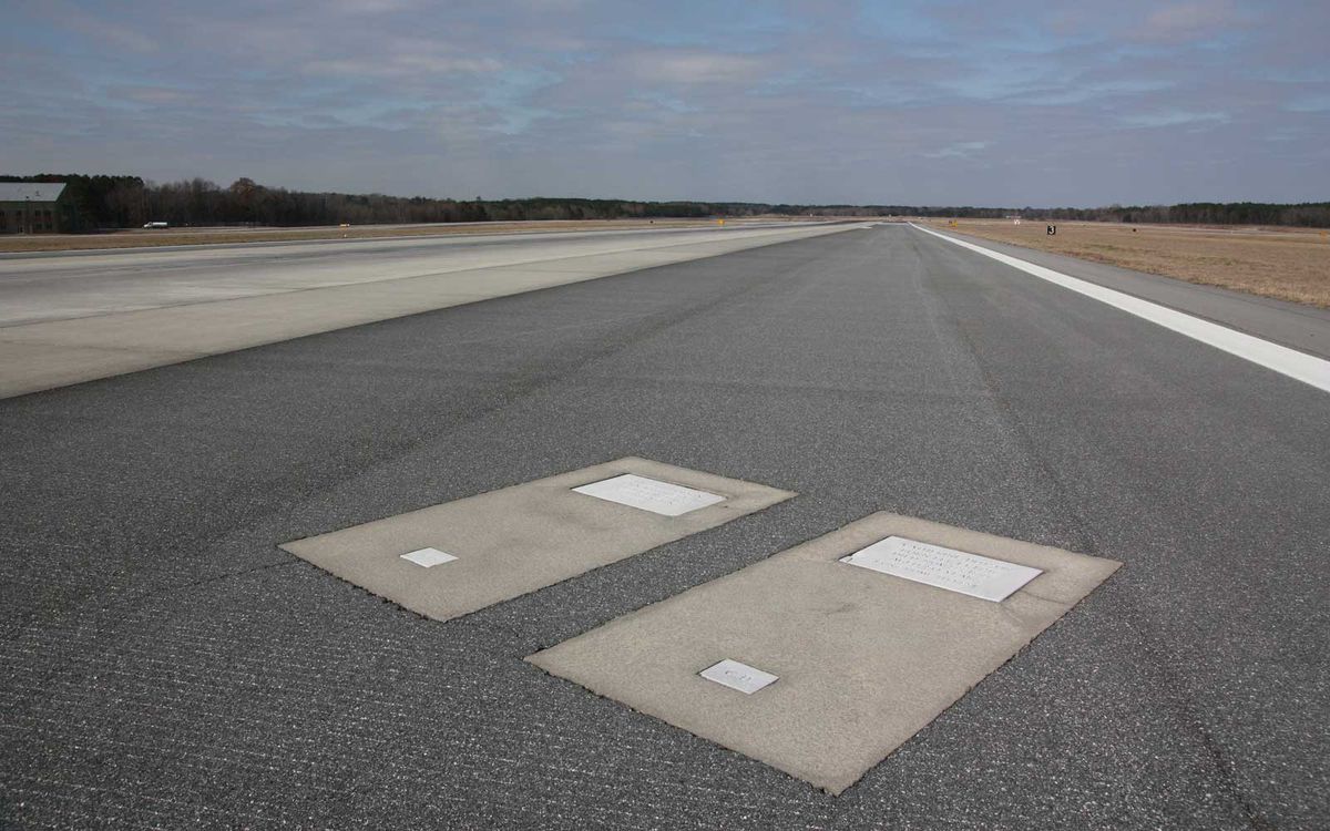 Richard and Catherine Dotson's graves on Savannah/Hilton Head International Airport runway