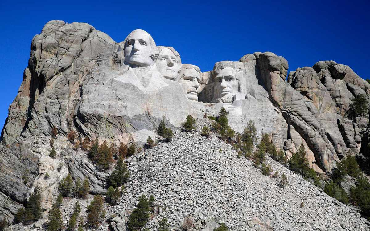 Mount Rushmore on a fine day - seen from the Grand View Terrace 2