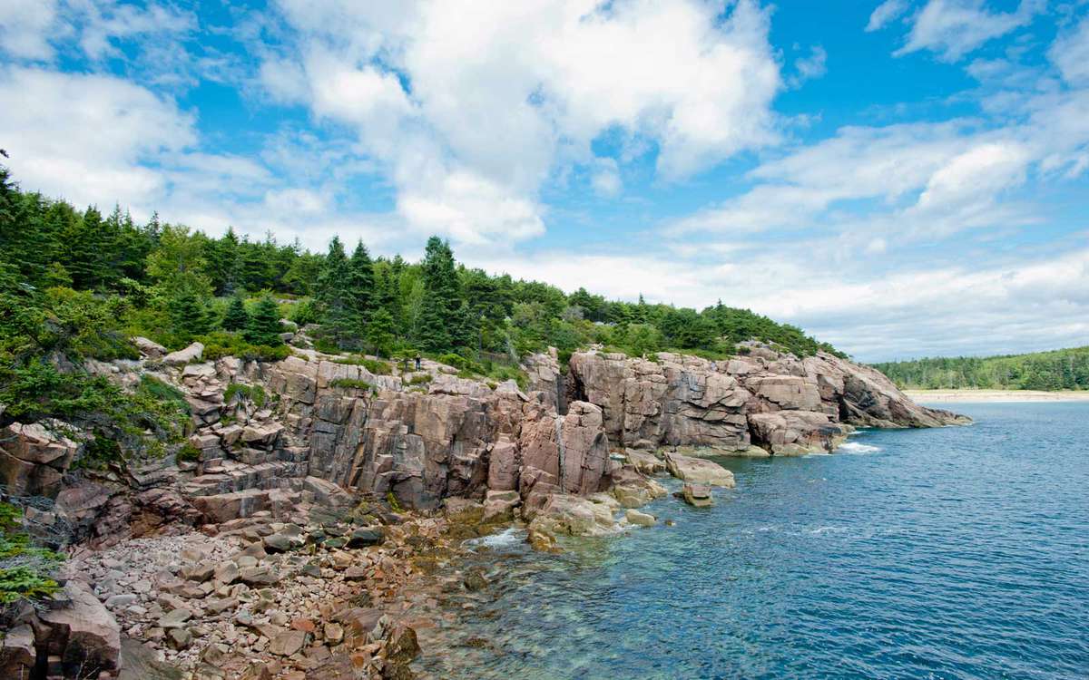 Rock Cliffs by the ocean at Acadia National Park