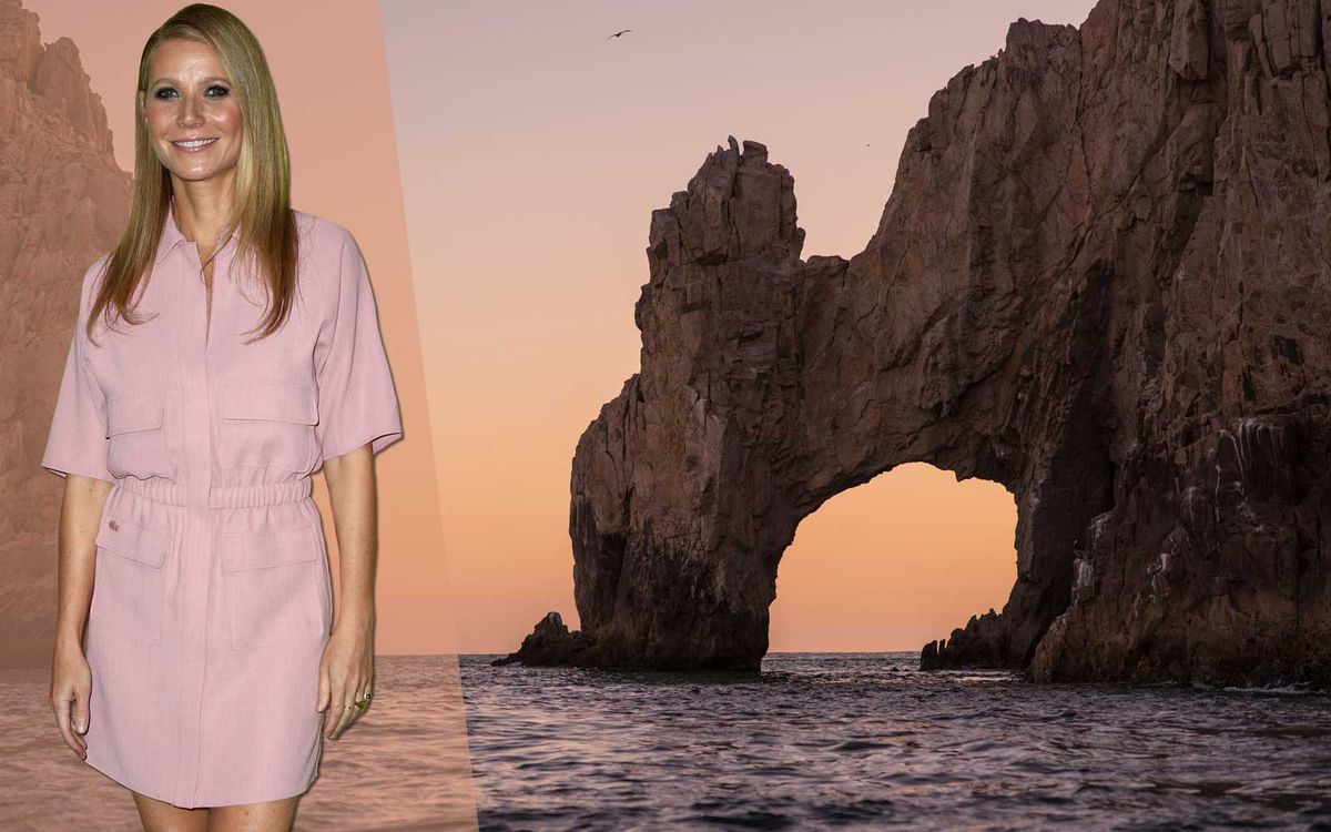 Gwyneth Paltrow with Cabo San Lucas in the background