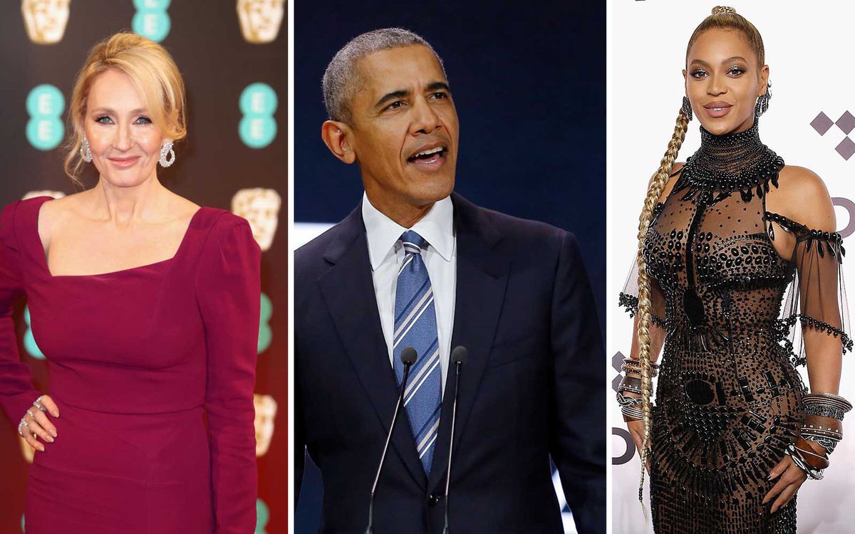 JK Rowling, Barack Obama, and Beyonce