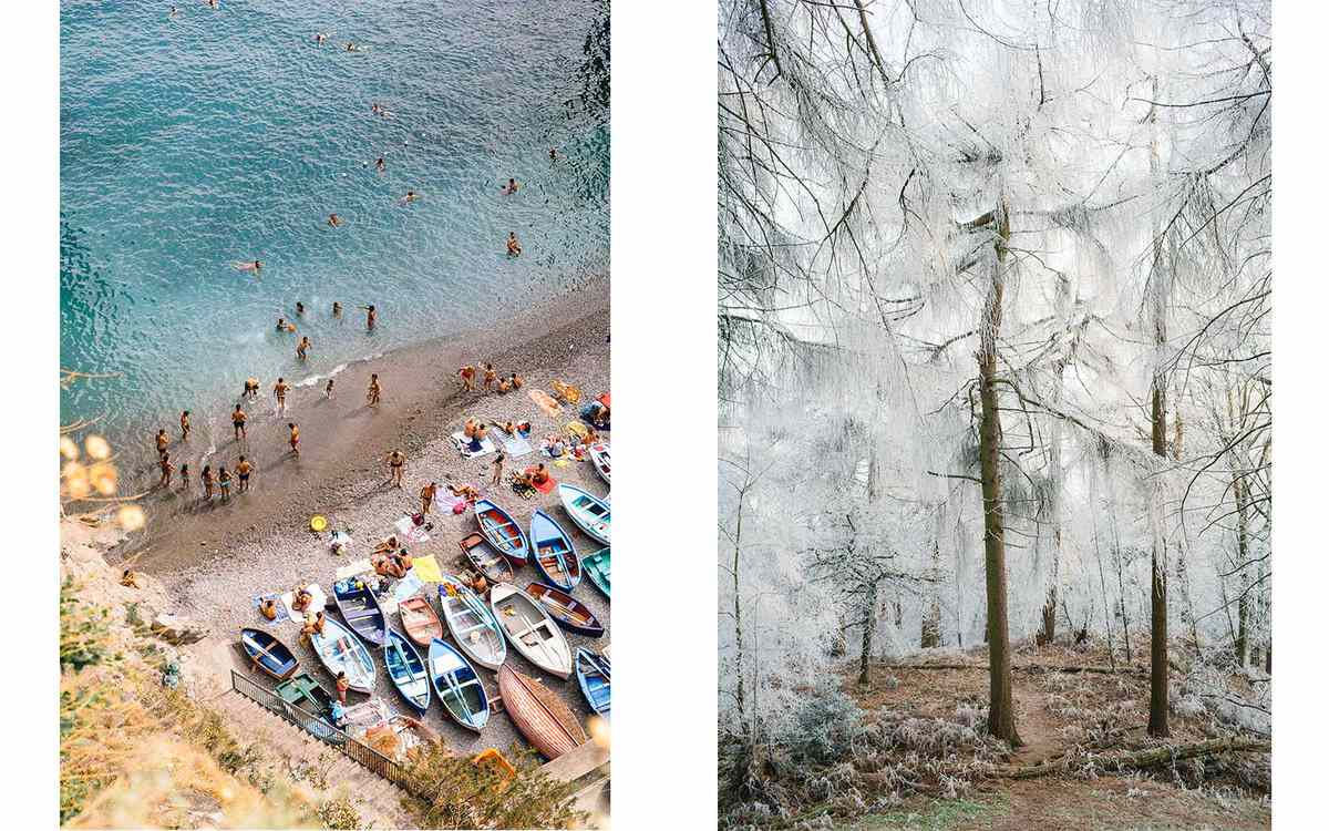 Left: Praiano 2017, by Lucy Laucht. Right: Ilkley Moor, 2008, by Michael Turek