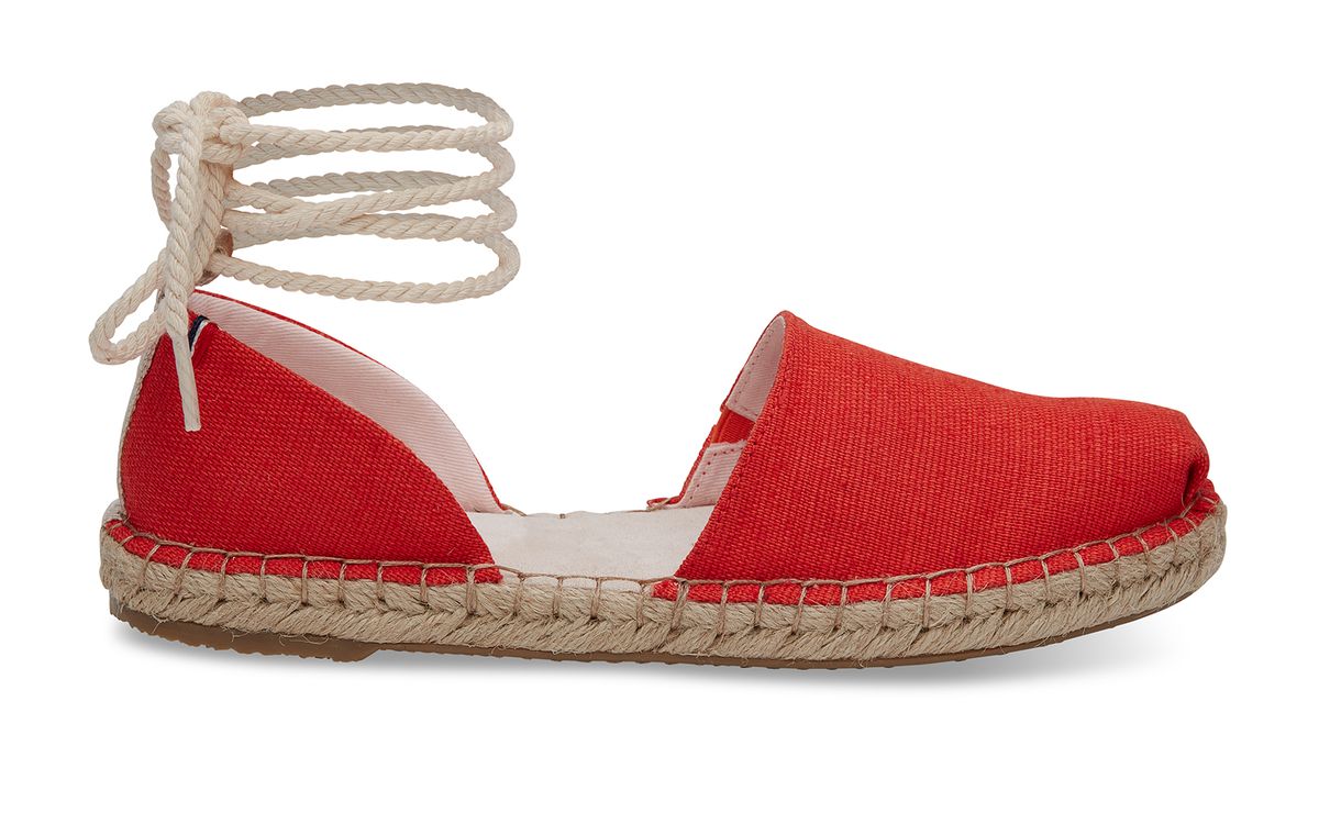 Clare V. Red Heritage Canvas Women's Katalina Espadrilles