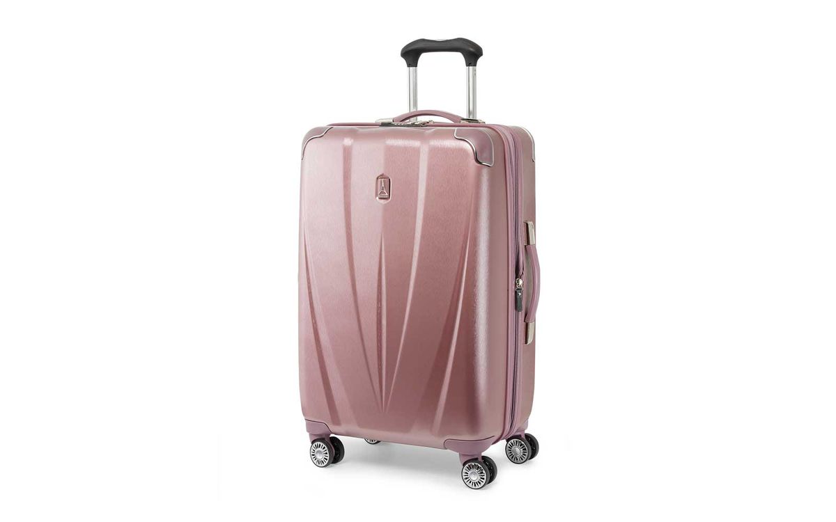 Travelpro Expandable Spinner Suitcase in rose