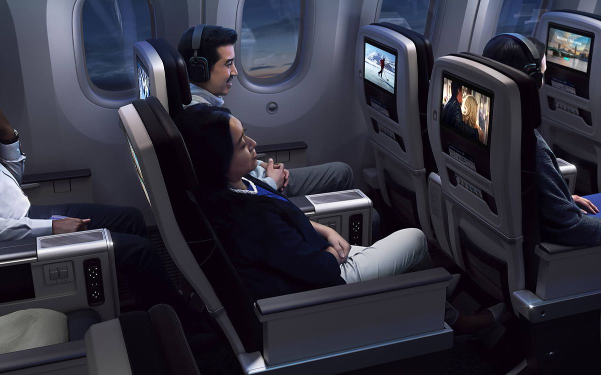 WestJet Dreamliner seatback in-flight entertainment