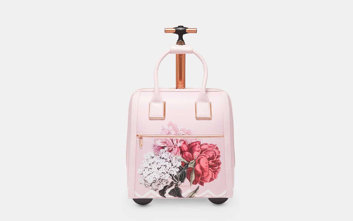 Ted Baker Travel Bag with Wheels in dusky pink