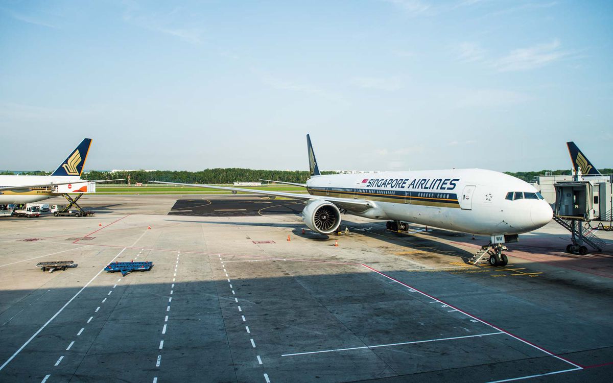 Singapore Airlines planes at Changi airport