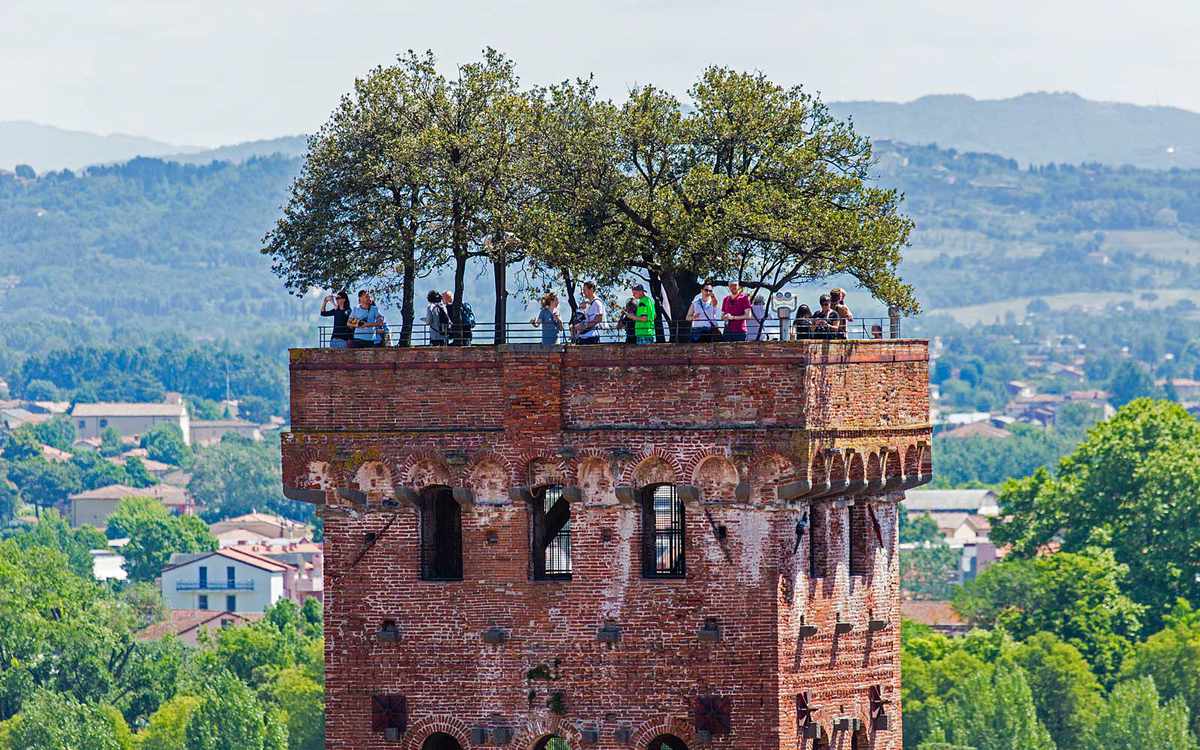 One of the symbols of the city of Lucca is Guinigi Tower, one of the few remaining of 250 that protected the city.