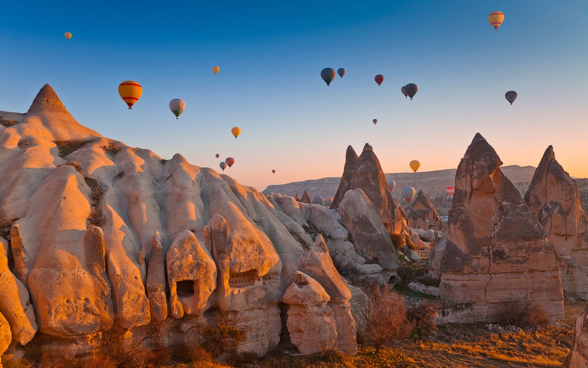 Hot Air Balloons, Goreme Valley, Cappadocia, Turkey