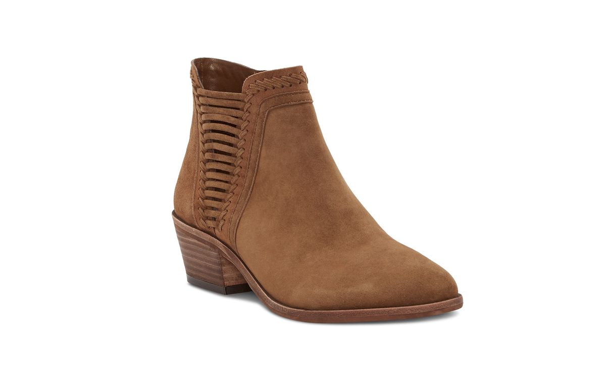 Vince Camuto 'Pippsy' Almond toe Suede Low-heel Booties