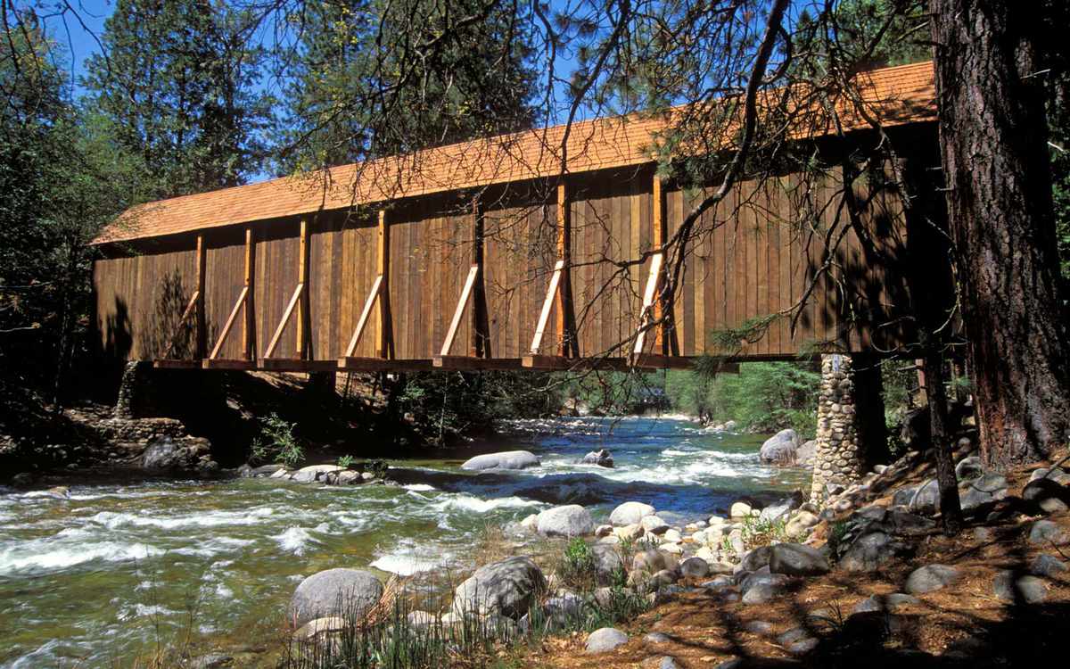 Wawona Covered Bridge Yosemite National Park California