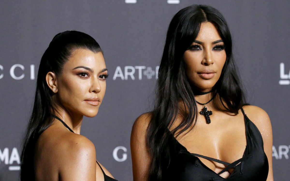 Kourtney Kardashian and Kim Kardashian West attend the 2018 LACMA Art + Film Gala held at LACMA