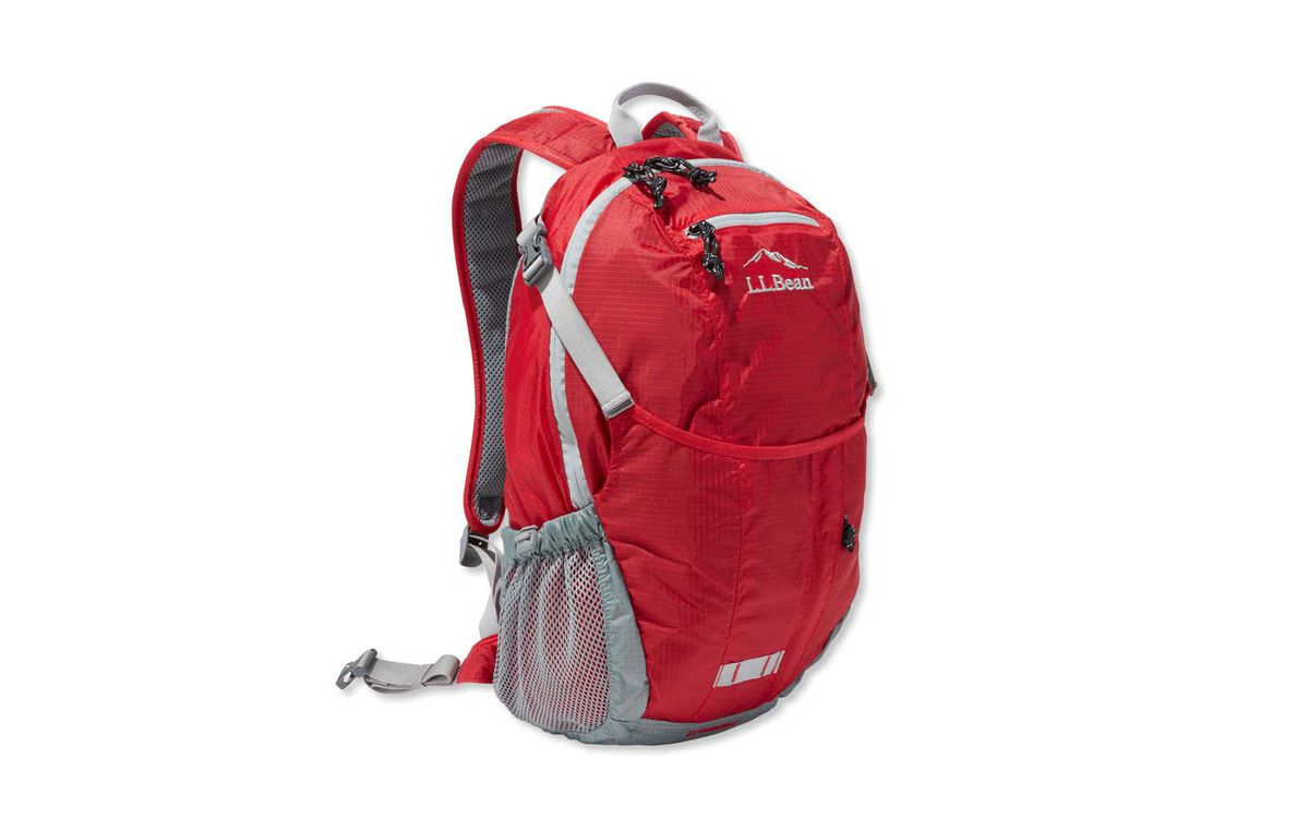 llebean red packable backpack