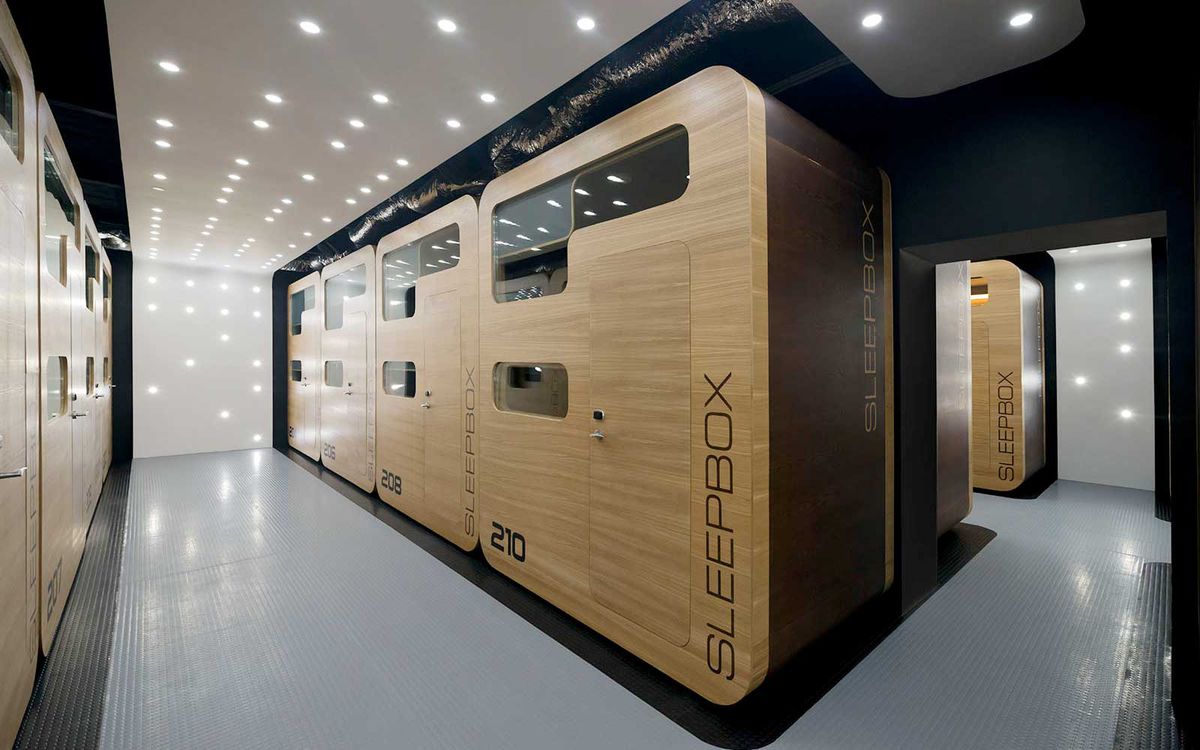 Sleepbox sleeping pod rooms