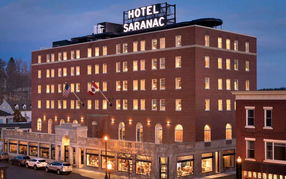 Hotel Saranac in the Adirondacks region of New York
