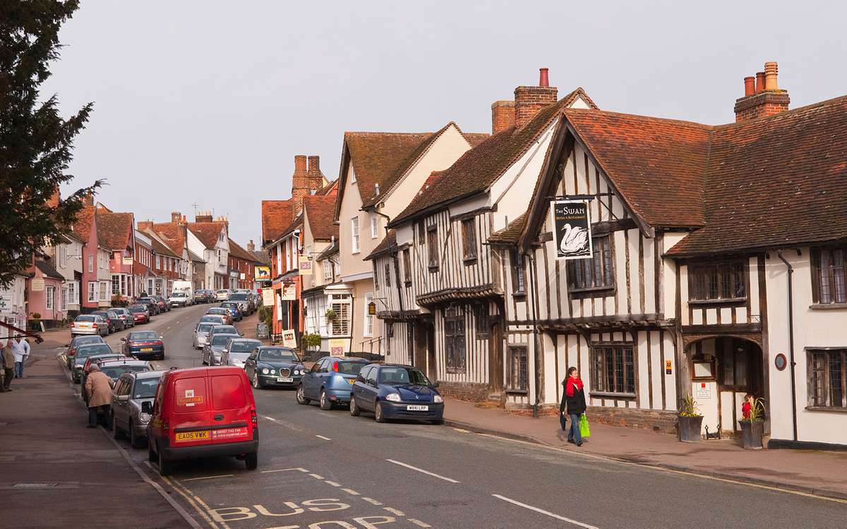 small European town in Lavenham, England