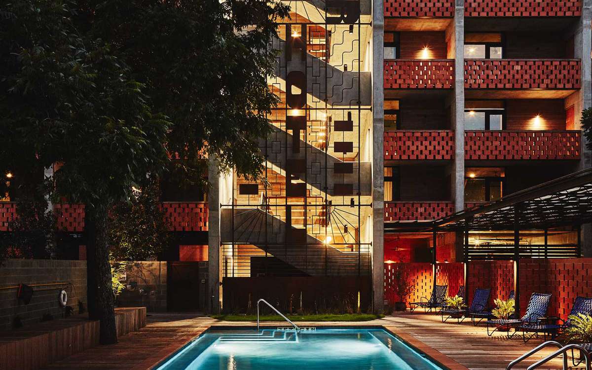 Pool at the Carpenter Hotel in Austin, Texas