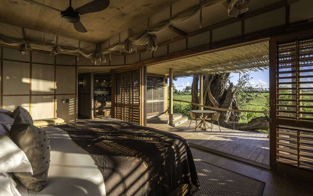 View from a room at Mombo Camp, in Botswana