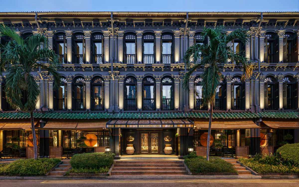 Exterior of the Six Senses Duxton hotel in Singapore