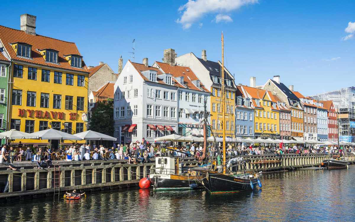 Fishing boats in Nyhavn, 17th century waterfront, Copenhagen, Denmark, Scandinavia, Europe