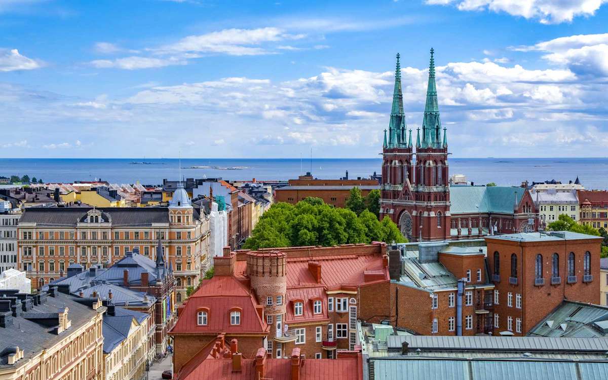 Cityscape of Helsinki, capital of Finland