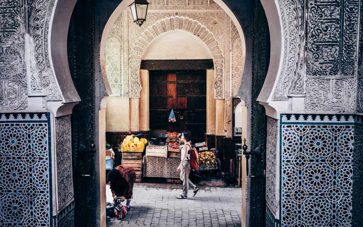 Tourist in Marrakech, Morocco