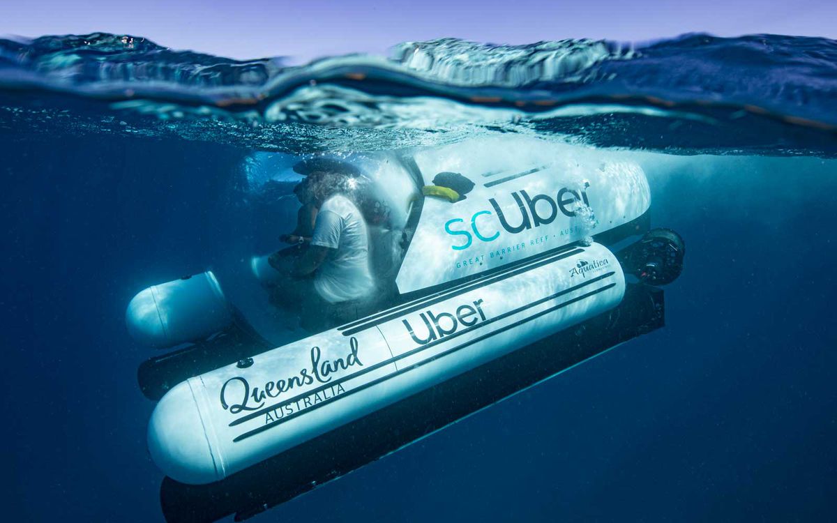 Uber brings a submarine to Australia's Great Barrier Reef