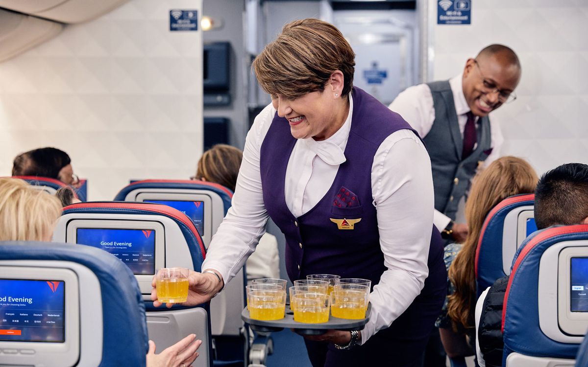 Enjoy complimentary cocktails with Delta.
